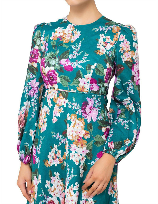 Zimmermann Allia Floral High Neck Dress Size 2 - 12 / Floral - Dresses