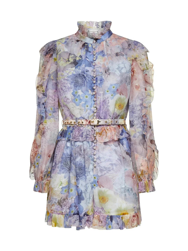 Zimmermann - Zimmermann Allover Floral Printed Long Sleeved Playsuit