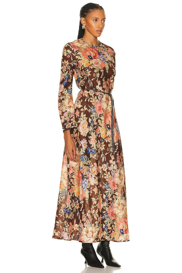 Zimmermann August Bias Dress Floral Size 2 - 8 / Multi - Dresses