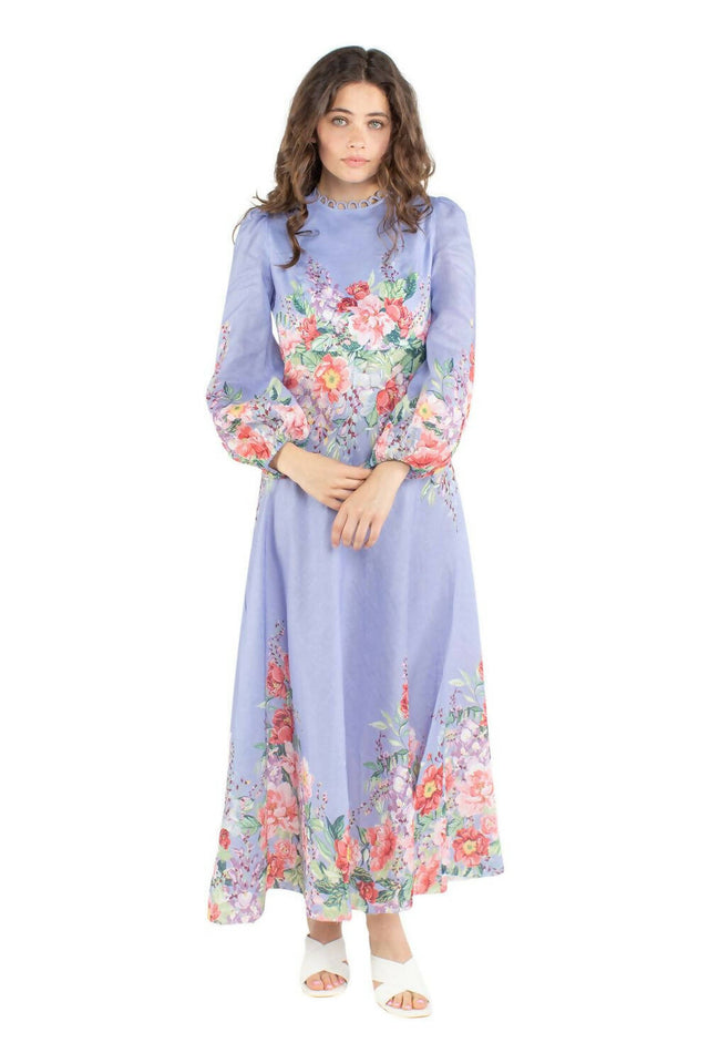 Zimmermann Beltitude Floral Long Dress - 14 / Floral - Dresses