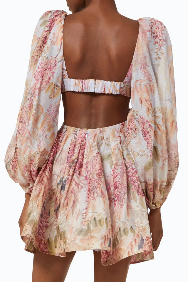 Zimmermann Botanica Bralette Mini Dress Milettia Floral Print - 8 / Floral - Dresses