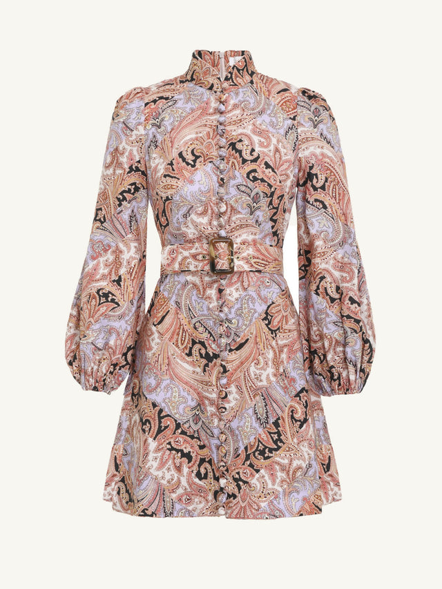 Zimmermann Botanica Chevron Mini Dress - 10 / Multi - Dresses