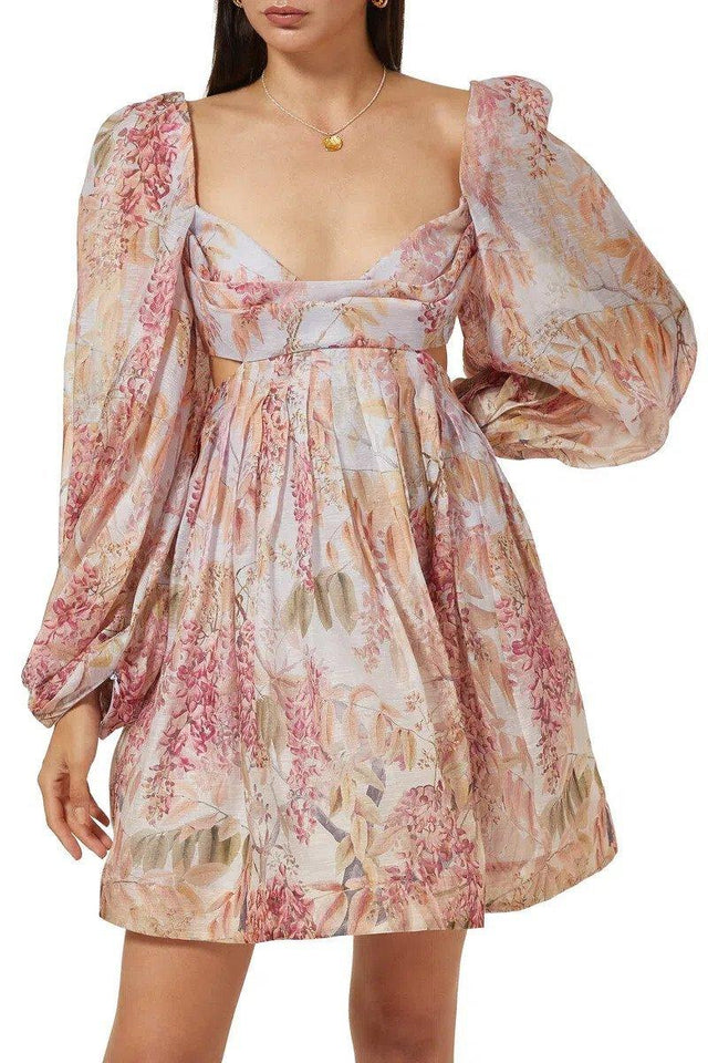 Zimmermann - Zimmermann Botanica Silk Linen Organza Bralette Mini Dress