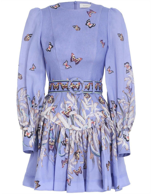 Zimmermann Botanical Belted Mini Size 12 - 12 / Purple - Dresses