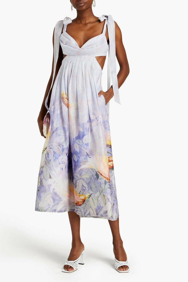 Zimmermann - Zimmermann Candescent Bralette Gown in Lavender Bird