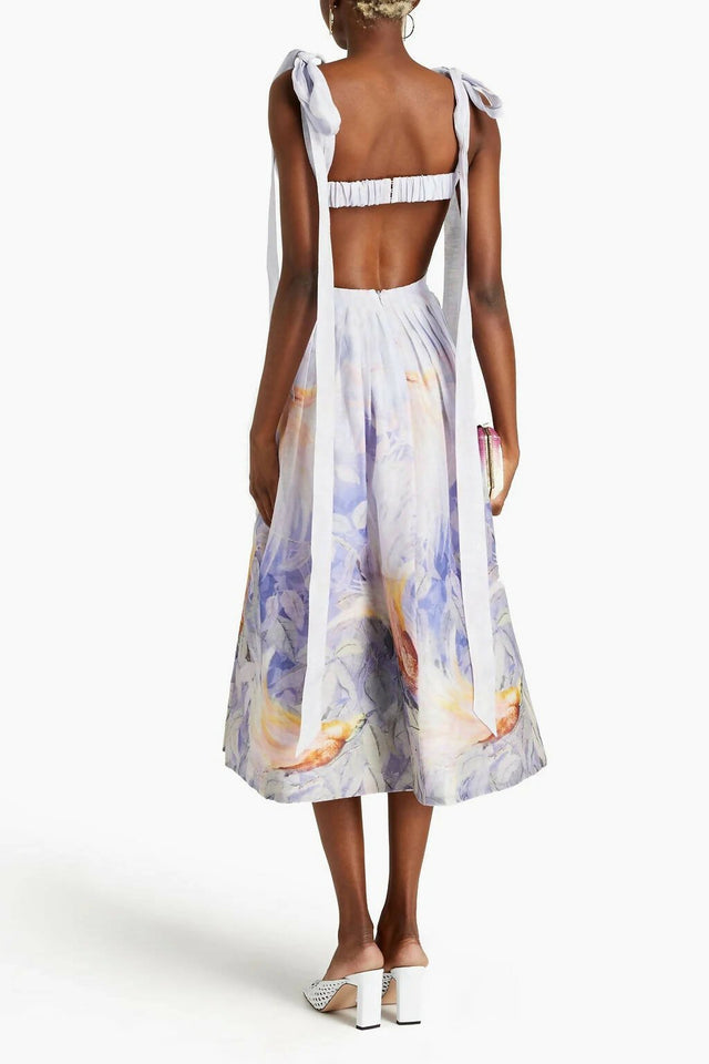 Zimmermann - Zimmermann Candescent Bralette Gown in Lavender Bird