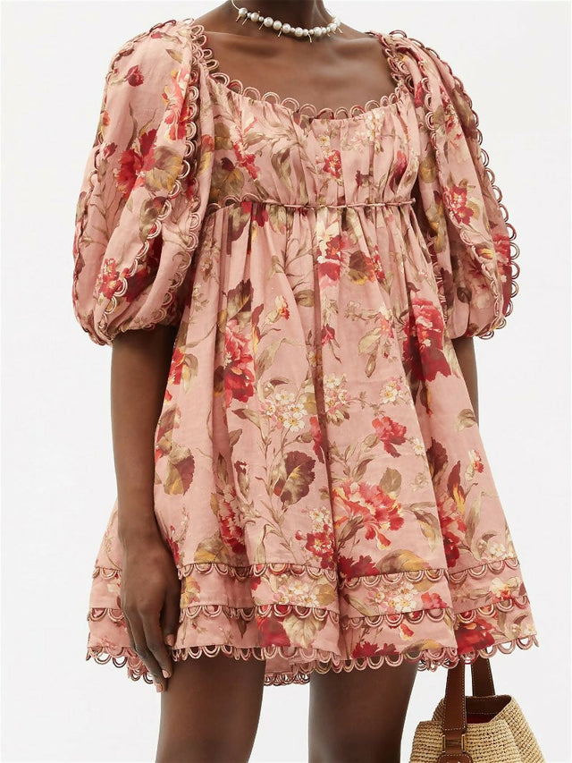 Zimmermann Cassia Mini Dress - 10 / Floral - Dresses