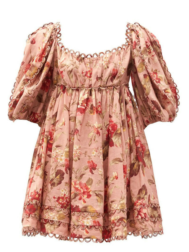 Zimmermann Cassia Mini Dress - 10 / Floral - Dresses