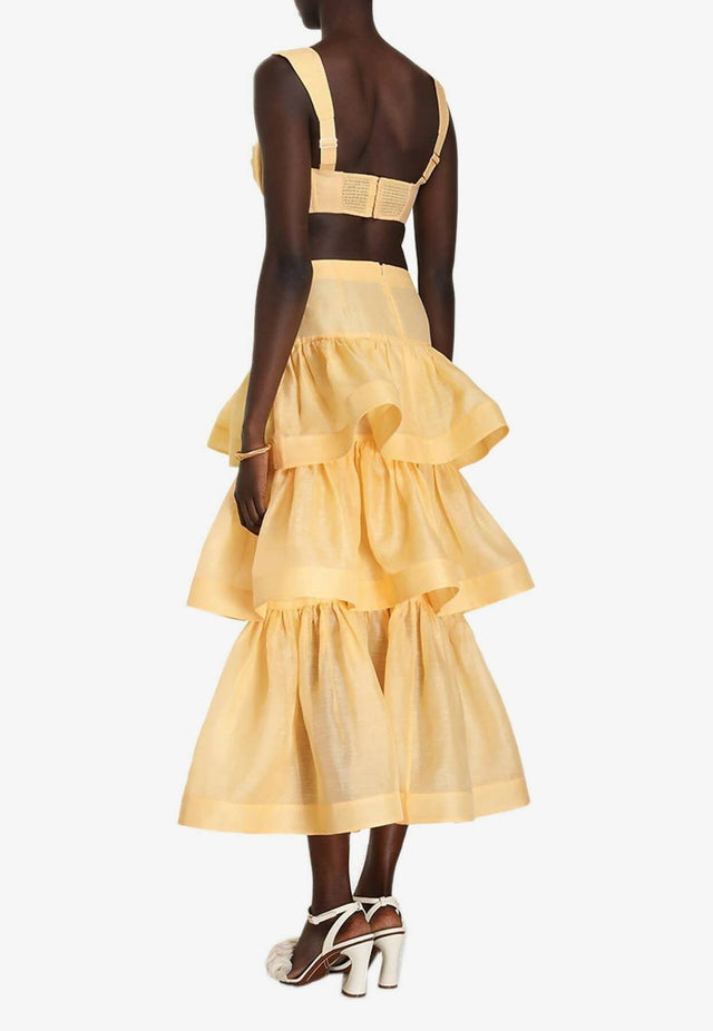 Zimmermann - Zimmermann Coaster Bralette & Tiered Skirt
