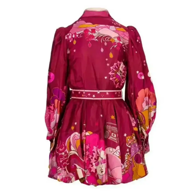 Zimmermann Concert Bubble Mini Shirtdress Red Size 3 - 14 / Red - Dresses
