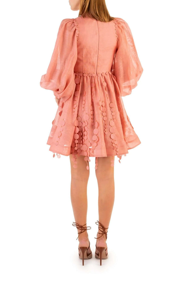 Zimmermann Concert Disc Mini Dress Lipstick Size AU 8 - 8 / Pink - Dresses