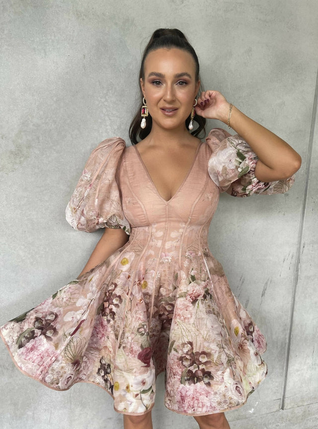 Zimmermann - Zimmermann Dancer Puff Sleeve Mini
