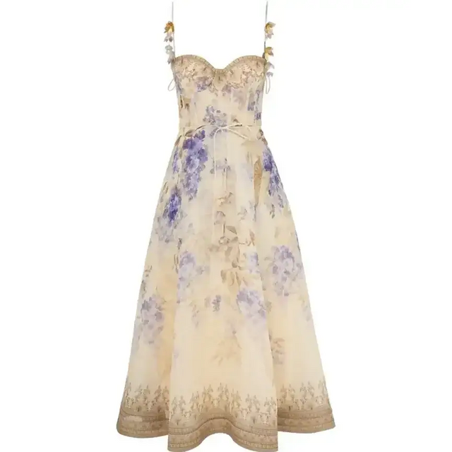 Zimmermann Dawning Picnic Midi Dress Size 3 - 14 / Floral - Dresses