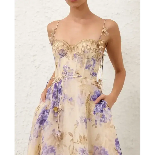 Zimmermann Dawning Picnic Midi Dress Size 3 - 14 / Floral - Dresses