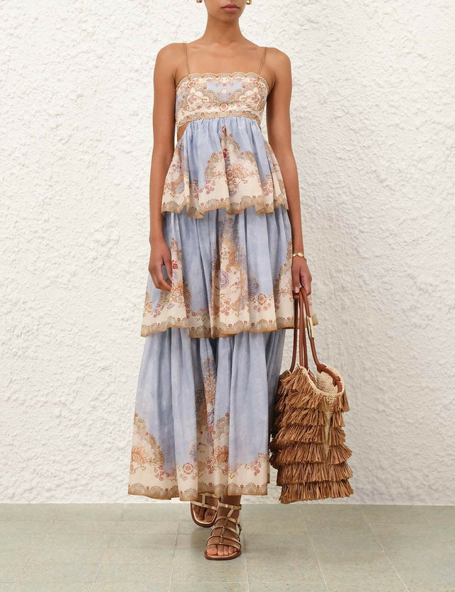 Zimmermann Daylight Tiered Maxi Dress - 12 / Multi - Dresses