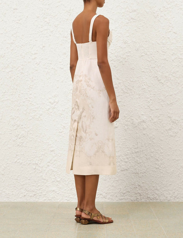 Zimmermann Drape Midi Dress in Mermaid Toile - 12 / Print - Dresses