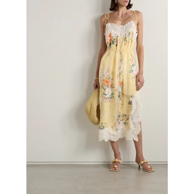 Zimmermann Everley Lace Trim Slip Dress size 3 / AU 14 - Slip Dress