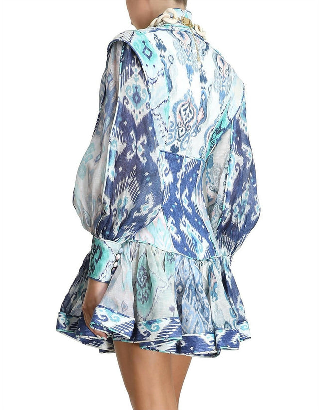 Zimmermann - Zimmermann Glassy Long Sleeve Mini Dress