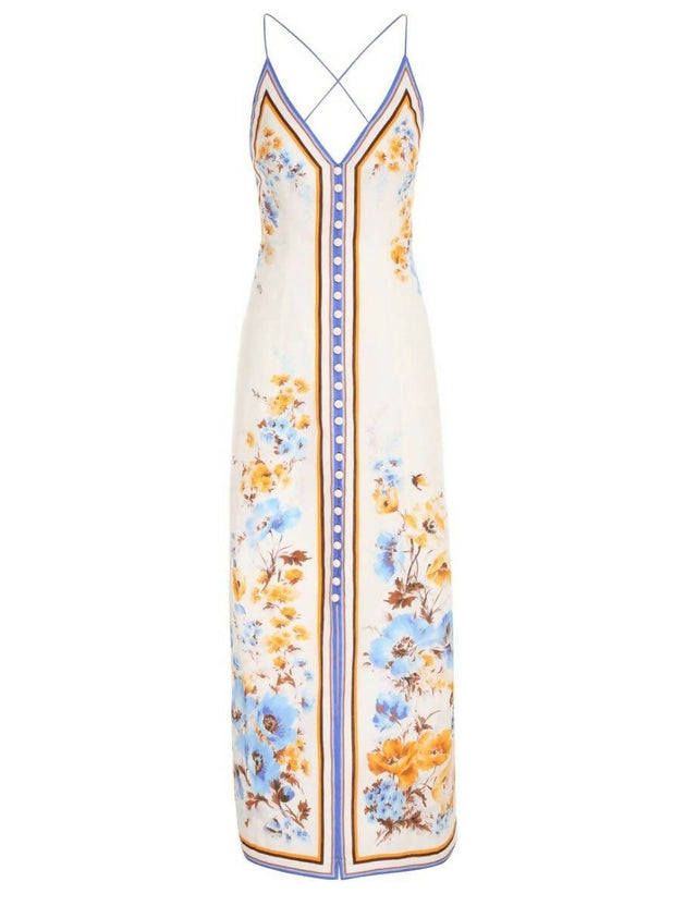 Zimmermann - Zimmermann Halcyon Printed Linen Midi Dress