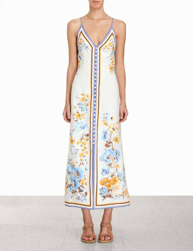 Zimmermann - Zimmermann Halcyon Printed Linen Midi Dress