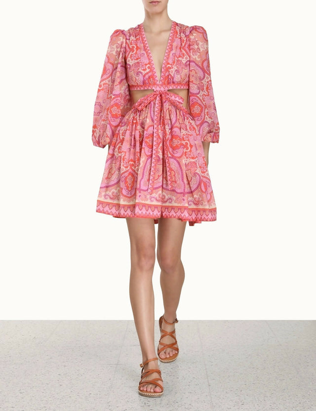 Zimmermann Halcyon Self Tie Mini Dress - Size 2 - Dresses