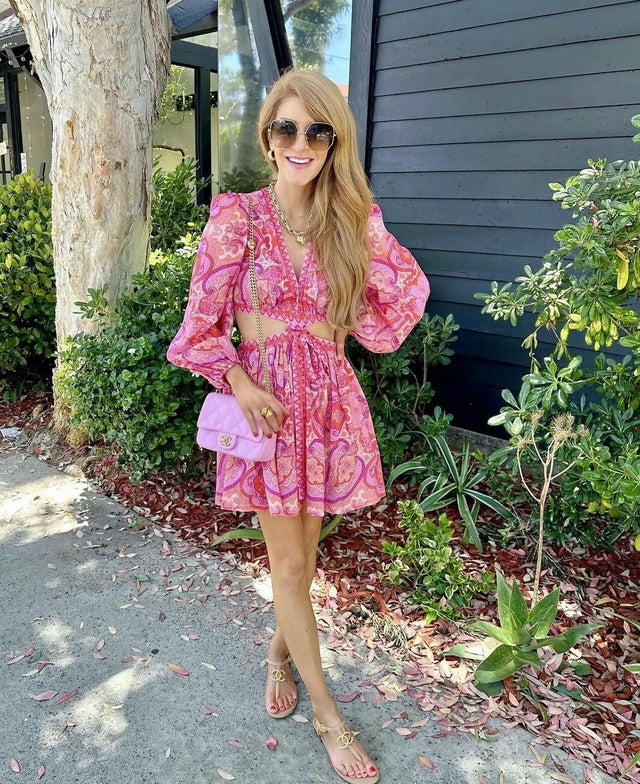 Zimmermann Halcyon Self Tie Mini Dress - Size 2 - Dresses