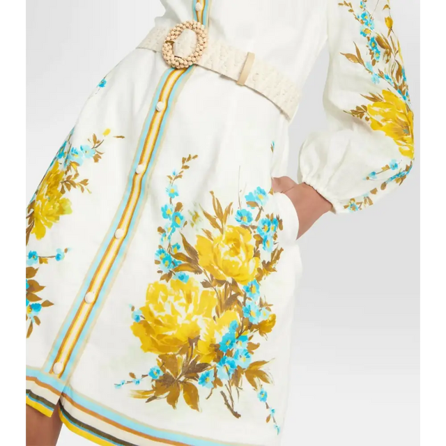 Zimmermann Halcyon Shirt Dress Multi Size 2 - 12 / Multi - Dresses