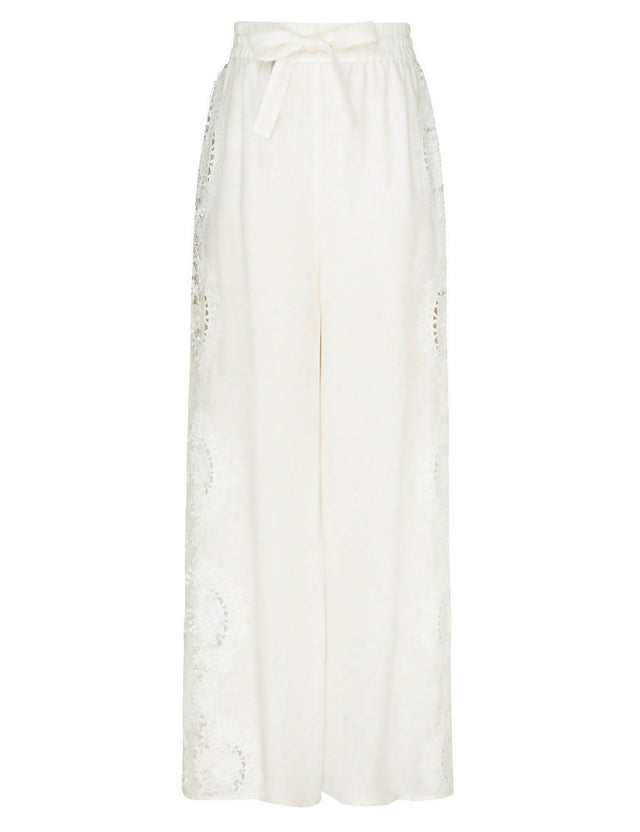 Zimmermann Halliday Lace Flower Pant Set Ivory Size 0P & - 6 / White - Outfit Sets