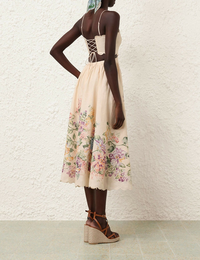 Zimmermann Halliday Scallop Midi - Size 2 - Dresses