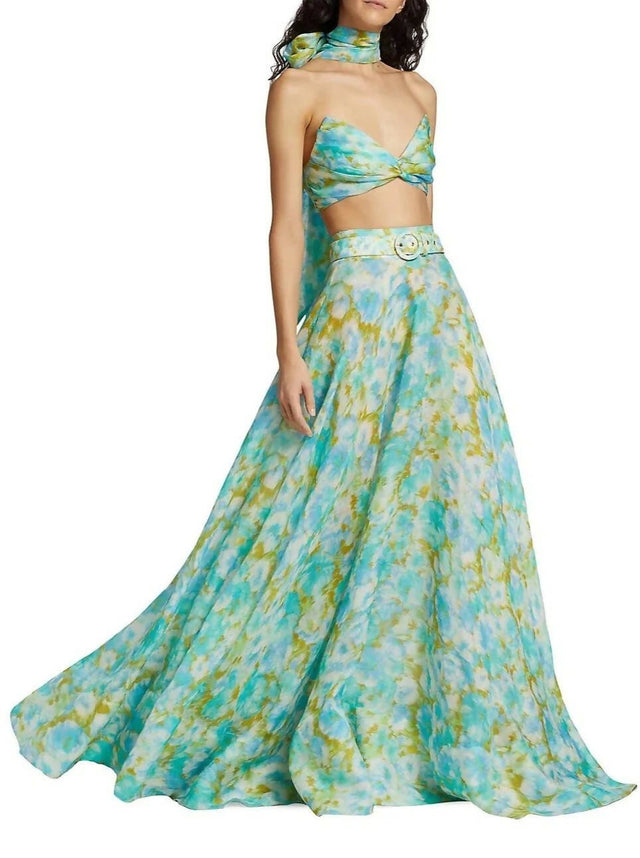 Zimmermann - Zimmermann High Tide Crop Bodice and Ikat Maxi Skirt