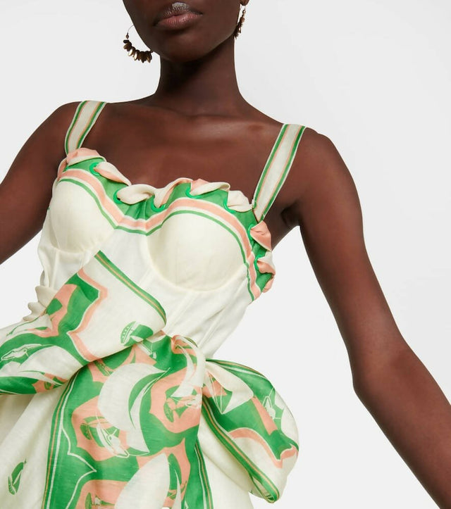 Zimmermann - Zimmermann High Tide Eyelet Mini in Green Sailboats
