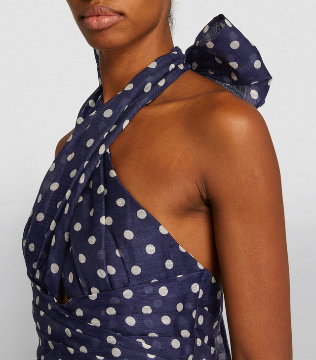 Zimmermann High Tide Halter Mini Dress Navy / Size 6-8 - 8 / Navy - Dresses