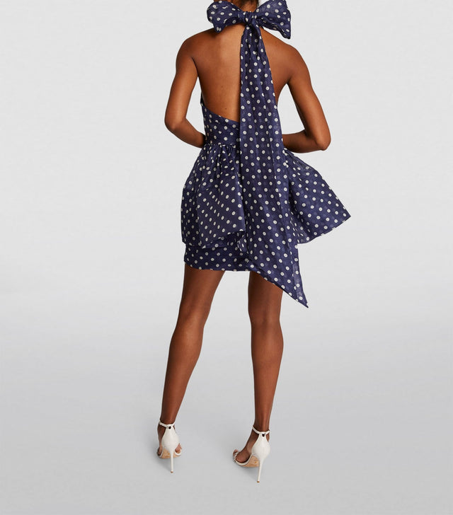 Zimmermann High Tide Halter Mini Dress Navy / Size 6-8 - 8 / Navy - Dresses