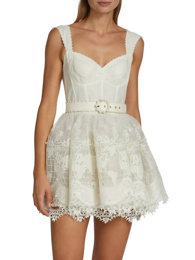 Zimmermann - Zimmermann High Tide Lace Corset Map Dress