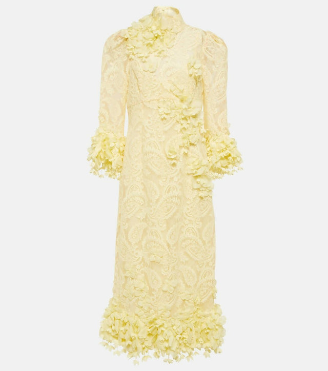 Zimmermann - Zimmermann High Tide Lace Midi Dress