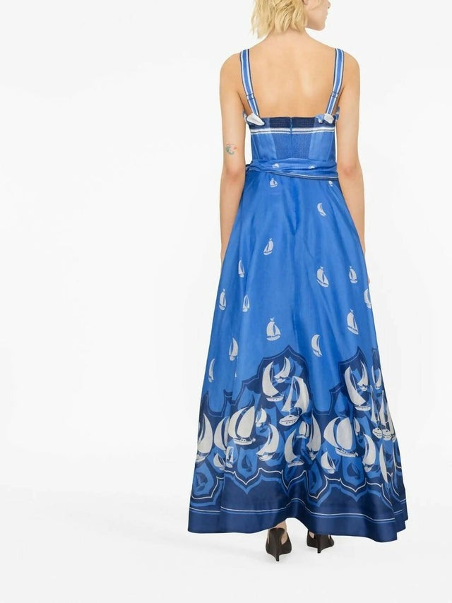 Zimmermann - Zimmermann High Tide Linen & Silk Strapless Maxi Dress