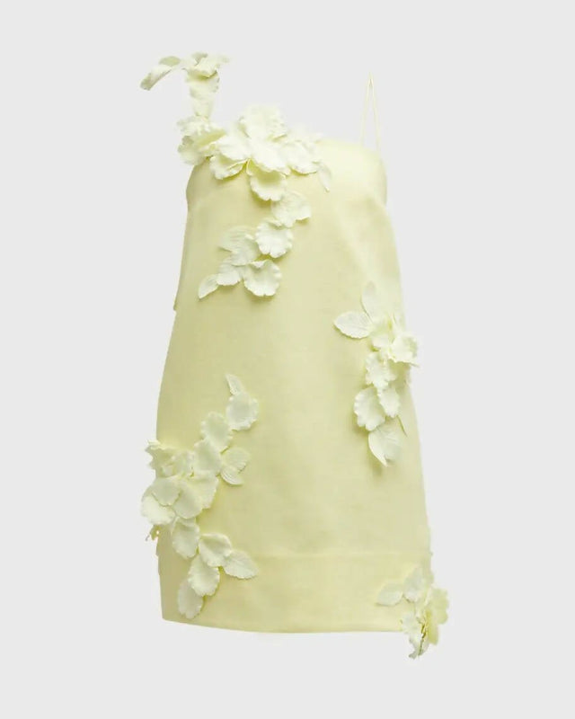 Zimmermann - Zimmermann High Tide Shift Flower Mini Dress Yellow Size 0 / Au 8