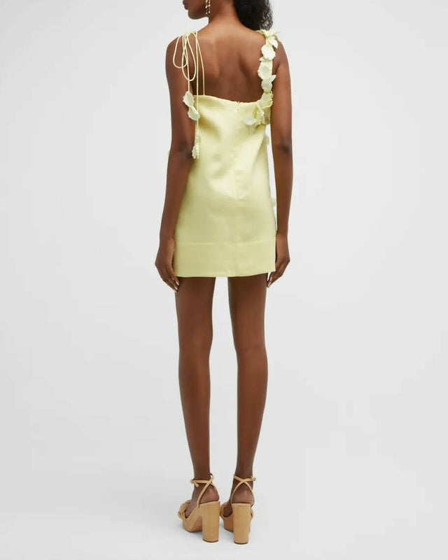 Zimmermann - Zimmermann High Tide Shift Flower Mini Dress Yellow Size 0 / Au 8