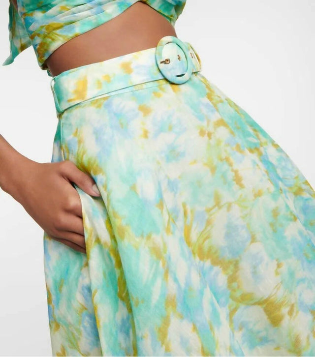 Zimmermann - Zimmermann High Tide Twist Crop Bodice & Maxi Skirt