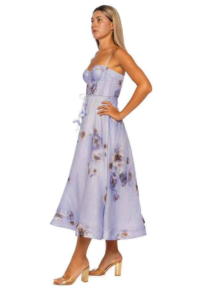 Zimmermann Hypnotic Picnic Dress Lilac Poppy - 6 / Lilac - Dresses