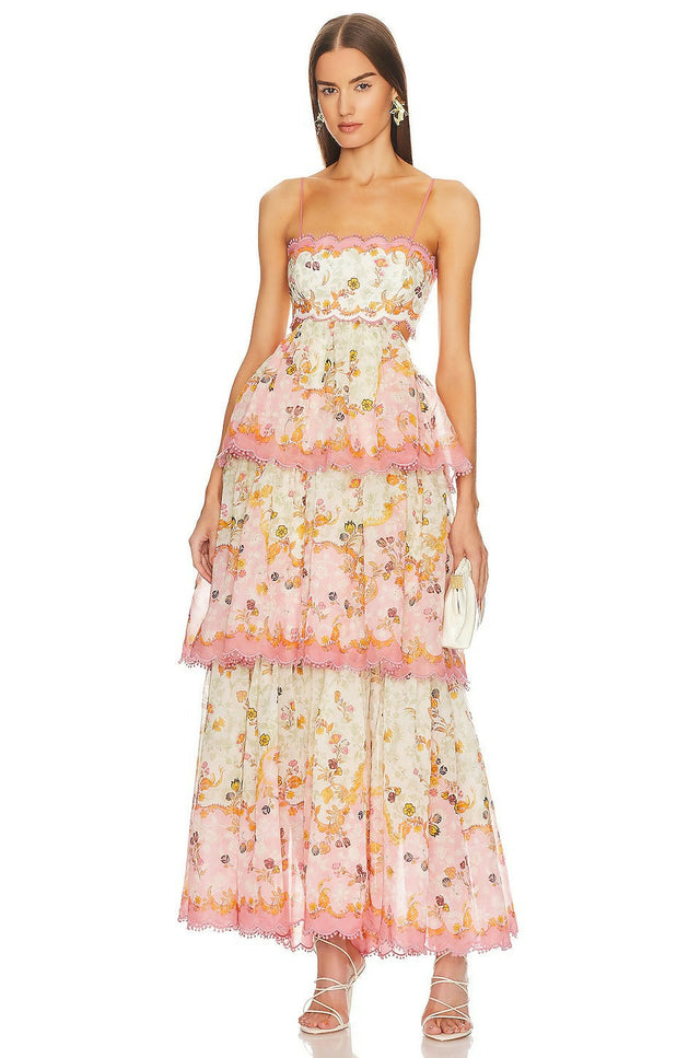 Zimmermann Laurel Frill Dress - 8 / Multi - Dresses
