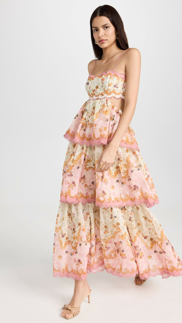 Zimmermann Laurel Frill Gown Size 8 - 8 / Floral - Dresses