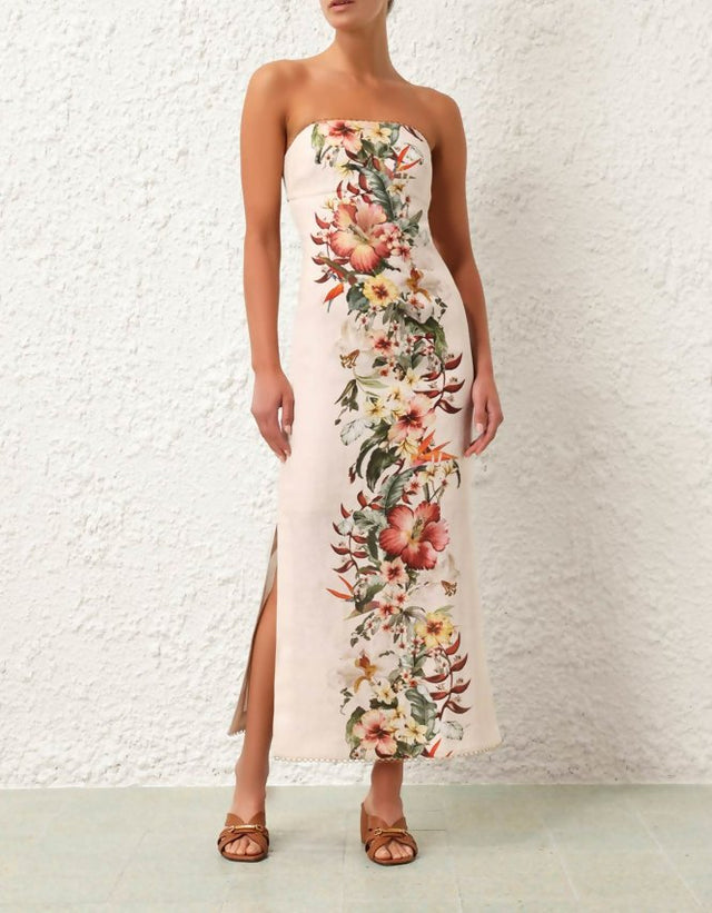 Zimmermann - Zimmermann Lexi Column Dress Ivory Palm