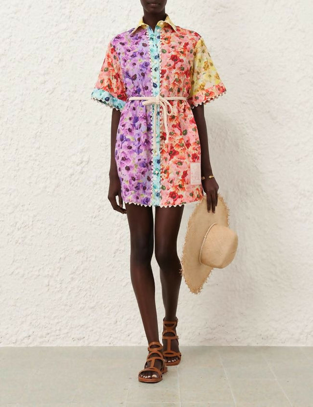 ZimmermannLightburstTrimmedShirtDressFULLVIEW