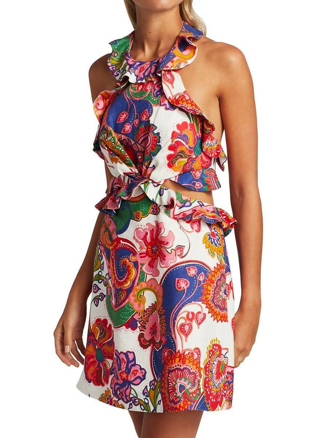 Zimmermann Lovestruck Mini Dress - 12 / Multi - Dresses