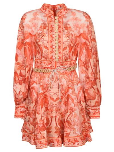 Zimmermann Lyre Billow Sleeve Mini Dress - Dresses