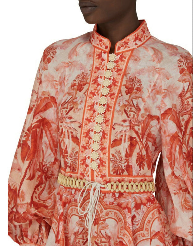 Zimmermann Lyre Billow Sleeve Mini Dress - Dresses