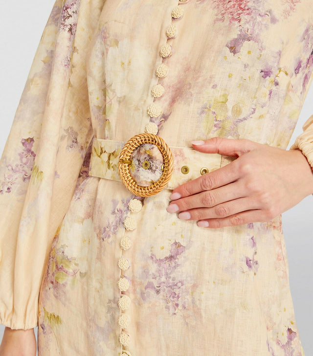 Zimmermann Lyrical Buttoned Midi Dress in Dreamy Floral Size 1/ AU 10 - 10 / Floral - Dresses