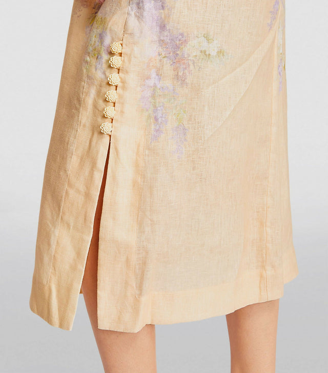 Zimmermann Lyrical Buttoned Midi Dress in Dreamy Floral Size 1/ AU 10 - 10 / Floral - Dresses