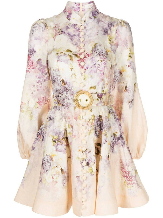 Zimmermann Lyrical Buttoned Mini Dress - Dresses